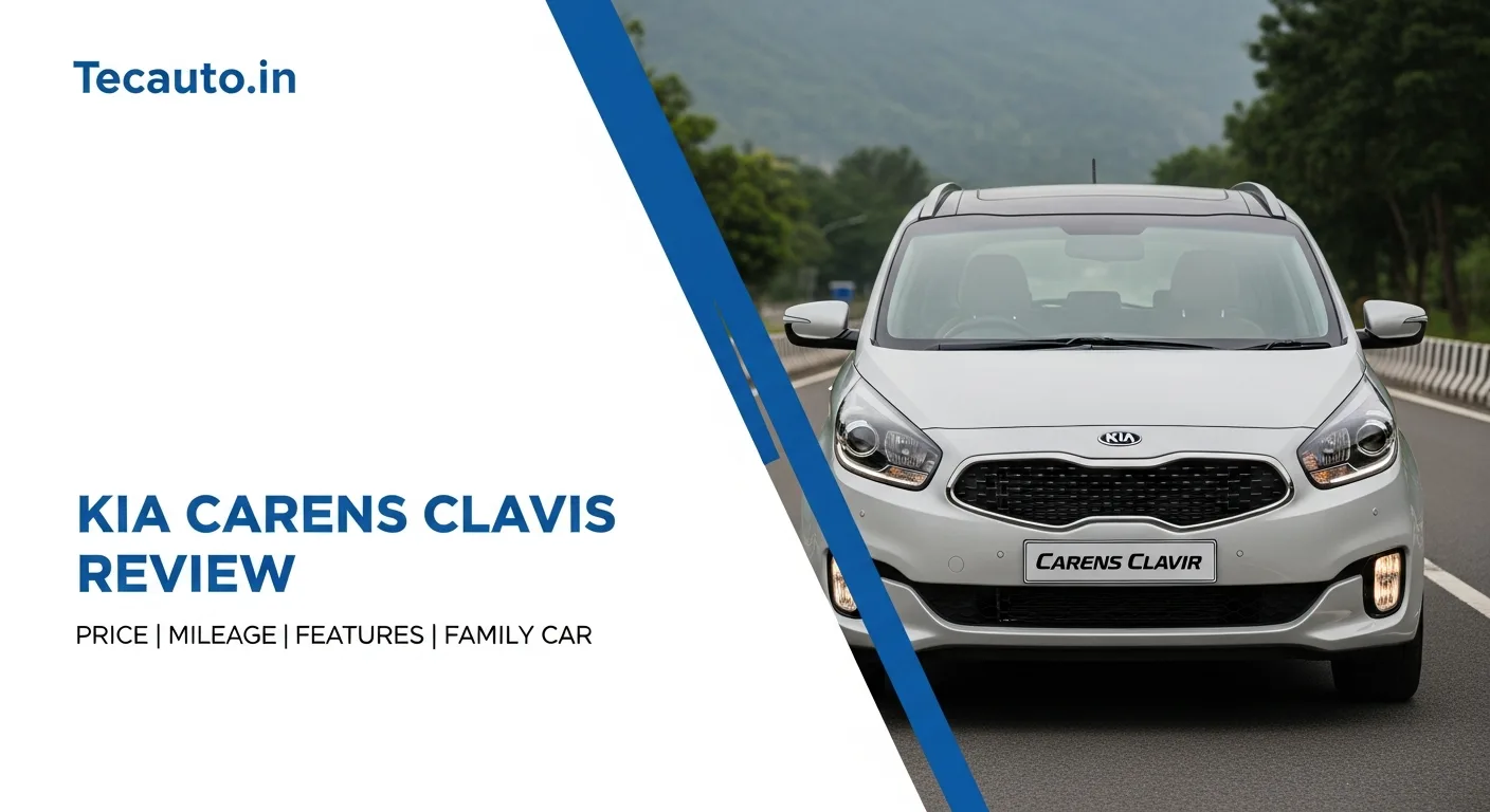 Kia Carens Clavis review cover image with price mileage and features | Tecauto.in