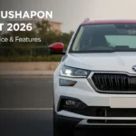 Skoda Kushaq Facelift 2026 भारत में लॉन्च डेट, कीमत और फीचर्स दिखाती हुई कवर इमेज
