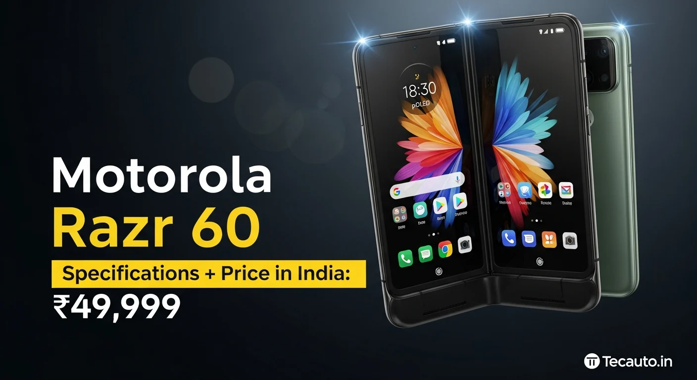 Motorola Razr 60 foldable smartphone full specifications and price in India ₹49999 - Tecauto.in