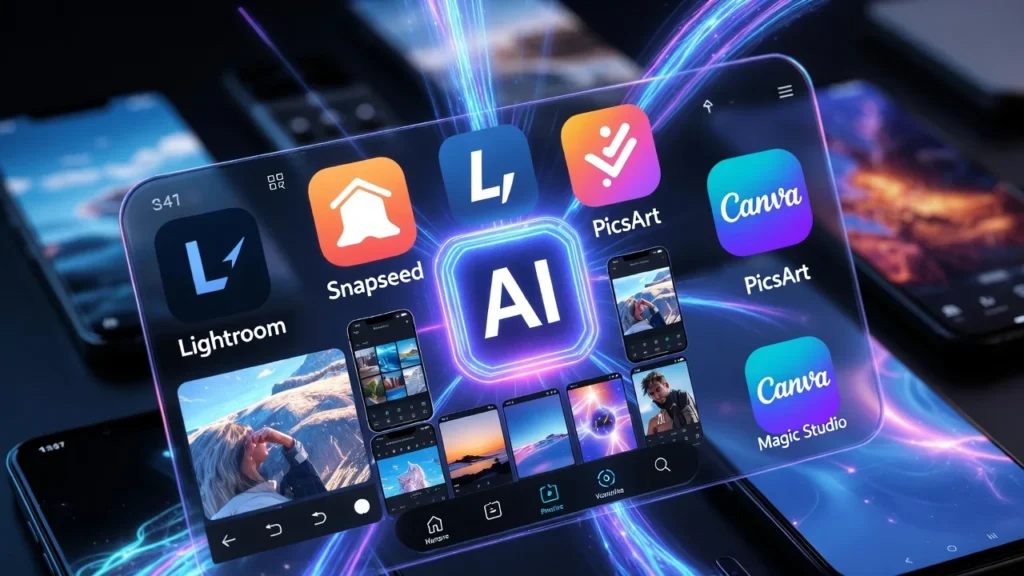 Best AI Photo Editor for Mobile 2026 – Top Apps Collage