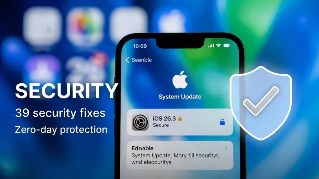 iOS 26.3 अपडेट जारी! 39 सिक्योरिटी होल्स फिक्स + Zero-Day अटैक से बचाव :अभी अपडेट करें या खतरा?